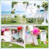 imageOurWarm Metal Wedding Sign Stand Adjustable Welcome to Our Wedding Sign Holder Heavy Duty Easel Stand for Sign WDesign Bundle ampamp Leather Sign Hanging Straps Seating Chart Stand Easel for DisplayWhite