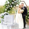 imageOurWarm Wedding Card Box for Reception PVC Gift Card Holder with Acrylic Window Rustic White Envelope Money Box for Wedding Graduation Party 2025 Birthday Baby Shower Party Decorations
