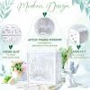 imageOurWarm Wedding Card Box for Reception PVC Gift Card Holder with Acrylic Window Rustic White Envelope Money Box for Wedding Graduation Party 2025 Birthday Baby Shower Party Decorations