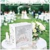 imageOurWarm Wedding Card Box for Reception PVC Gift Card Holder with Acrylic Window Rustic White Envelope Money Box for Wedding Graduation Party 2025 Birthday Baby Shower Party Decorations