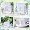 imageOurWarm Wedding Card Box for Reception PVC Gift Card Holder with Acrylic Window Rustic White Envelope Money Box for Wedding Graduation Party 2025 Birthday Baby Shower Party Decorations