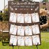 imageOurWarm Wedding Seating Chart with Easel Display Stand Rustic Seating Chart for Wedding Reception Display Please Find Your Seat Wooden Seating Chart Board for Baby ampamp Bride Shower Wedding Sign Decor