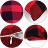 imageAytai Set of 4 Buffalo Check Plaid Throw Pillow Covers 18x18 Square Pillow Cover Plaid Cotton Linen Cushion for Sofa Car Office Home Decoration Red and Black White and Black