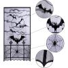 imageOurWarm 2pcs Black Lace Halloween Window Curtains Spider Web Bats Door Curtain Panel Decor for Spooky Halloween Holiday Party Decoration 40 x 84 Inch
