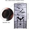 imageOurWarm 2pcs Black Lace Halloween Window Curtains Spider Web Bats Door Curtain Panel Decor for Spooky Halloween Holiday Party Decoration 40 x 84 Inch