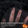 imageOurWarm 78512inch Black Halloween Creepy Cloth Large Scary Spooky Gauze Cloth Clearance for Indoor Outdoor Halloween Decorations Halloween Party Haunted House Windows Doorways Decor