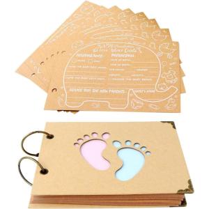 imageOurWarm 40Pcs Baby Shower Advice Cards Baby Predictions and Advice Cards Baby Shower Guest Book Girl Boy Advice for New Parents Baby Shower