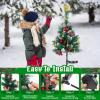 imageOurWarm 2Pcs Solar Christmas Tree Lights Outdoor Decorations 20 LEDs Path Lights 8Mode Flickering Small Mini Solar Christmas Tree for Outside Yard Pathway Garden Grave Cemetery Xmas Decor