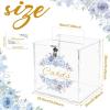 imageOurWarm Acrylic Wedding Card Box with Lock  10quotx10quotx85quot Clear Gift Card Box for Reception DIY Wedding Money Envelope Box for Party Birthday Baby Shower Graduation