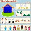 imageOurWarm Christmas Tree for Kids Wall  Felt Toddler Nativity Play Set With 30 Pcs Detachable Ornaments Xmas Tree for Kids to Decorate Wall Hanging Christmas Decor