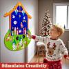 imageOurWarm Christmas Tree for Kids Wall  Felt Toddler Nativity Play Set With 30 Pcs Detachable Ornaments Xmas Tree for Kids to Decorate Wall Hanging Christmas Decor