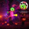 imageOurWarm 4FT Halloween Inflatables Witch Crashing into Tree Funny Witch Blow up Halloween Decorations Outdoor Pink Halloween Decor with Builtin LED Lights for Tree Yard Porch Door and Fence