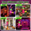imageOurWarm 4FT Halloween Inflatables Witch Crashing into Tree Funny Witch Blow up Halloween Decorations Outdoor Pink Halloween Decor with Builtin LED Lights for Tree Yard Porch Door and Fence