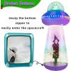 imageOurWarm 10 FT Halloween Inflatables Outdoor Decorations Alien Blow Up Yard Decorations with LED Lights UFO Inflatable Halloween Decorations for Outdoor Holiday Party Garden Lawn Decor10 FT Halloween inflatable