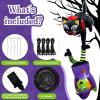 imageOurWarm 10 FT Halloween Inflatables Outdoor Decorations Alien Blow Up Yard Decorations with LED Lights UFO Inflatable Halloween Decorations for Outdoor Holiday Party Garden Lawn Decor8FT Halloween inflatable