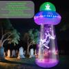 imageOurWarm 10 FT Halloween Inflatables Outdoor Decorations Alien Blow Up Yard Decorations with LED Lights UFO Inflatable Halloween Decorations for Outdoor Holiday Party Garden Lawn Decor10 FT Halloween inflatable