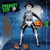 imageOurWarm 10 FT Inflatables Skeleton Halloween Decor Outdoor Giant Blow Up Decorations Holding Pumpkin Scary Halloween Inflatables Sitting Skeleton with Builtin LEDs for Rooftop Balcony Garden Party