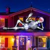 imageOurWarm 10FT Halloween Inflatables Skeleton Outdoor Decorations Giant Lying Inflatable Skeletons with Glowing Red Eyes Scary Halloween Blow Ups Yard Decorations for Outside Lawn Garden Roof