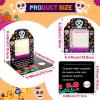 imageOurWarm 12 Day of the Dead Picture Frames for Dia De Los Muertos Altar Day of the Dead Ofrenda Altar Large Wood Photo Frame for Dia De Los Muertos Decorations Kit Mini Ofrenda Decorations