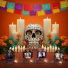 imageOurWarm 12 Day of the Dead Picture Frames for Dia De Los Muertos Altar Day of the Dead Ofrenda Altar Large Wood Photo Frame for Dia De Los Muertos Decorations Kit Mini Ofrenda Decorations