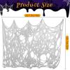 imageOurWarm 13FT Halloween Spider Web Decoration Outdoor Giant Stretchy Beef Netting Spider Webbing PreCut Gauze Cobwebs for Halloween Yard Party Haunted House Decor Outdoor