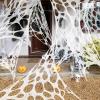imageOurWarm 13FT Halloween Spider Web Decoration Outdoor Giant Stretchy Beef Netting Spider Webbing PreCut Gauze Cobwebs for Halloween Yard Party Haunted House Decor Outdoor