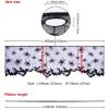 imageOurWarm 18 x 60 Inch Halloween Black Lace Lamp Shade Cover with Ribbon 3 in 1 Black Spider Lamp Shade Covers for Halloween Decorations