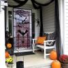 imageOurWarm 2Pcs Halloween Curtains 84 Inches Long Spider Web Bats Halloween Black Lace Door Curtains Halloween Kitchen Curtains Halloween Curtains for Living Room Halloween Window Decor 40 x 84 Inch