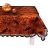imageOurWarm 2Pcs Halloween Tablecloth Spider Web Halloween Table Cloth Purple Black Lace Tablecloths Rectangular for Halloween Table Decorations Scary Gothic Party Kitchen Decor 60 x 84 InchBlackorange