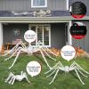 imageOurWarm 3 Pack Spiders Halloween Decorations 5ft ampamp 3ft ampamp 16ft Giant Spider Outdoor Decoration with Green LEDs Fake Halloween Spiders for Halloween Decorations Outside Props Haunted House Yard Decor