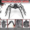imageOurWarm 4 FT Giant Spider Halloween Decorations Outdoor Scary Spiders Halloween Decorations Fake Large Spider Decoration for Party Lawn Indoor Garden Haunted House Prop Yard Decor