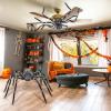 imageOurWarm 4 FT Giant Spider Halloween Decorations Outdoor Scary Spiders Halloween Decorations Fake Large Spider Decoration for Party Lawn Indoor Garden Haunted House Prop Yard Decor