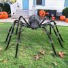 imageOurWarm 4 FT Giant Spider Halloween Decorations Outdoor Scary Spiders Halloween Decorations Fake Large Spider Decoration for Party Lawn Indoor Garden Haunted House Prop Yard Decor