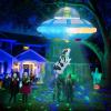 imageOurWarm 4FT Halloween Inflatable Outdoor Decoration Hanging UFO Cow Abduction Inflatable Halloween Decorations Outdoor with LED Light Alien Halloween Blow Up Yard Decorations for Outside Lawn Decor