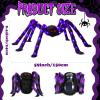 imageOurWarm 5 FT Giant Spider Halloween Decorations Outdoor Scary Large Halloween Spider Decor with 30 LED Purple Lights Light up Spider for Outside Indoor Party Haunted House Props Lawn Yard Decor