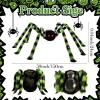 imageOurWarm 5FT Giant Spider Halloween Decorations Outdoor Halloween Spider Decorations with 8 Types of Mode Lights Light up Spider for Outside Indoor Haunted House Porch Lawn Wall Party Yard Decor