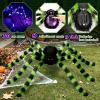 imageOurWarm 5FT Giant Spider Halloween Decorations Outdoor Halloween Spider Decorations with 8 Types of Mode Lights Light up Spider for Outside Indoor Haunted House Porch Lawn Wall Party Yard Decor