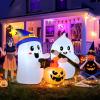 imageOurWarm 5FT Inflatable Halloween Decorations Outdoor Halloween Blow Up Yard Decorations Ghosts Roasting with Builtin LED Lights Inflatable Ghost for Holiday Indoor Outdoor Garden Lawn Yard Decor