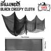 imageOurWarm 6Pcs Black Halloween Creepy Cloth 3072inch Scary Spooky Gauze Cloth Clearance for Indoor Outdoor Halloween Decorations Halloween Party Haunted House Windows Doorways Decor