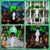 imageOurWarm 7FT Halloween Inflatables Spider Outdoor Decorations Giant Blow Up Yard Decorations with Mummy and Green LED Lights Inflatable Halloween Decor for Indoor Outdoor Garden Lawn Haunted House