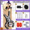 imageOurWarm 8FT Halloween Inflatables Decorations Giant Inflatable Dog Pulls Skeleton Halloween Blow up Yard Decorations with Built in LED Inflatable Outdoor Decoration Outside for Garden Lawn Party