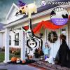 imageOurWarm 8FT Halloween Inflatables Decorations Giant Inflatable Dog Pulls Skeleton Halloween Blow up Yard Decorations with Built in LED Inflatable Outdoor Decoration Outside for Garden Lawn Party