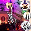 imageOurWarm 8FT Halloween Inflatables Decorations Giant Inflatable Dog Pulls Skeleton Halloween Blow up Yard Decorations with Built in LED Inflatable Outdoor Decoration Outside for Garden Lawn Party