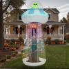 imageOurWarm 8FT Halloween Inflatables Outdoor Decorations Cat and Witch Halloween Blow Up Yard Decorations with LED Lights Inflatable Halloween Decorations for Outdoor Indoor Party Roof Lawn Yard Decor10 FT Halloween inflatable