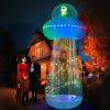 imageOurWarm 8FT Halloween Inflatables Outdoor Decorations Cat and Witch Halloween Blow Up Yard Decorations with LED Lights Inflatable Halloween Decorations for Outdoor Indoor Party Roof Lawn Yard Decor10 FT Halloween inflatable