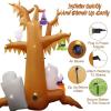 imageOurWarm 8Ft Halloween Inflatables Dead Tree with Ghosts Pumpkins Witch Hats Inflatable Halloween Decorations Outdoor with Builtin LED Lights Blow Up Yard Decorations for Garden Yard Lawn Decor