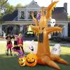 imageOurWarm 8Ft Halloween Inflatables Dead Tree with Ghosts Pumpkins Witch Hats Inflatable Halloween Decorations Outdoor with Builtin LED Lights Blow Up Yard Decorations for Garden Yard Lawn Decor
