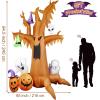 imageOurWarm 8Ft Halloween Inflatables Dead Tree with Ghosts Pumpkins Witch Hats Inflatable Halloween Decorations Outdoor with Builtin LED Lights Blow Up Yard Decorations for Garden Yard Lawn Decor