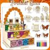 imageOurWarm Dia De Los Muertos Altar Ofrenda Wooden Box Set Day of the Dead Altar with Marigold Photo Frame Sugar Skull and Candle Papel Picado Mini Ofrenda for Dia De Los Muertos Decor