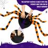 imageOurWarm Dog Halloween Costume for Large Dogs 64 LED Furry Giant Dog Spider Costume Funny Pet Halloween Costumes for Big XL Large Breed Pet Party Cosplay DecorOrange